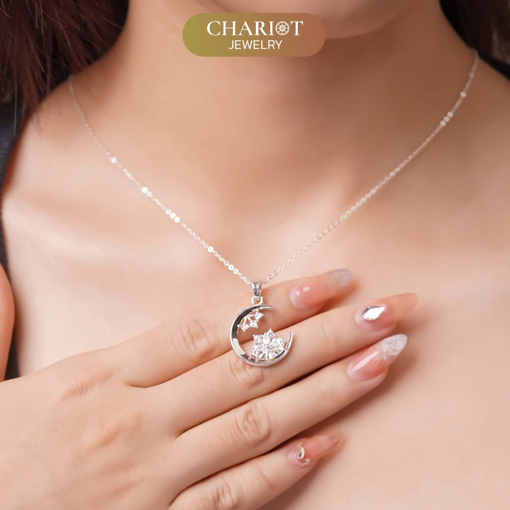 Dây chuyền bạc DCJ47 moon & star s925 ChariotJewelry