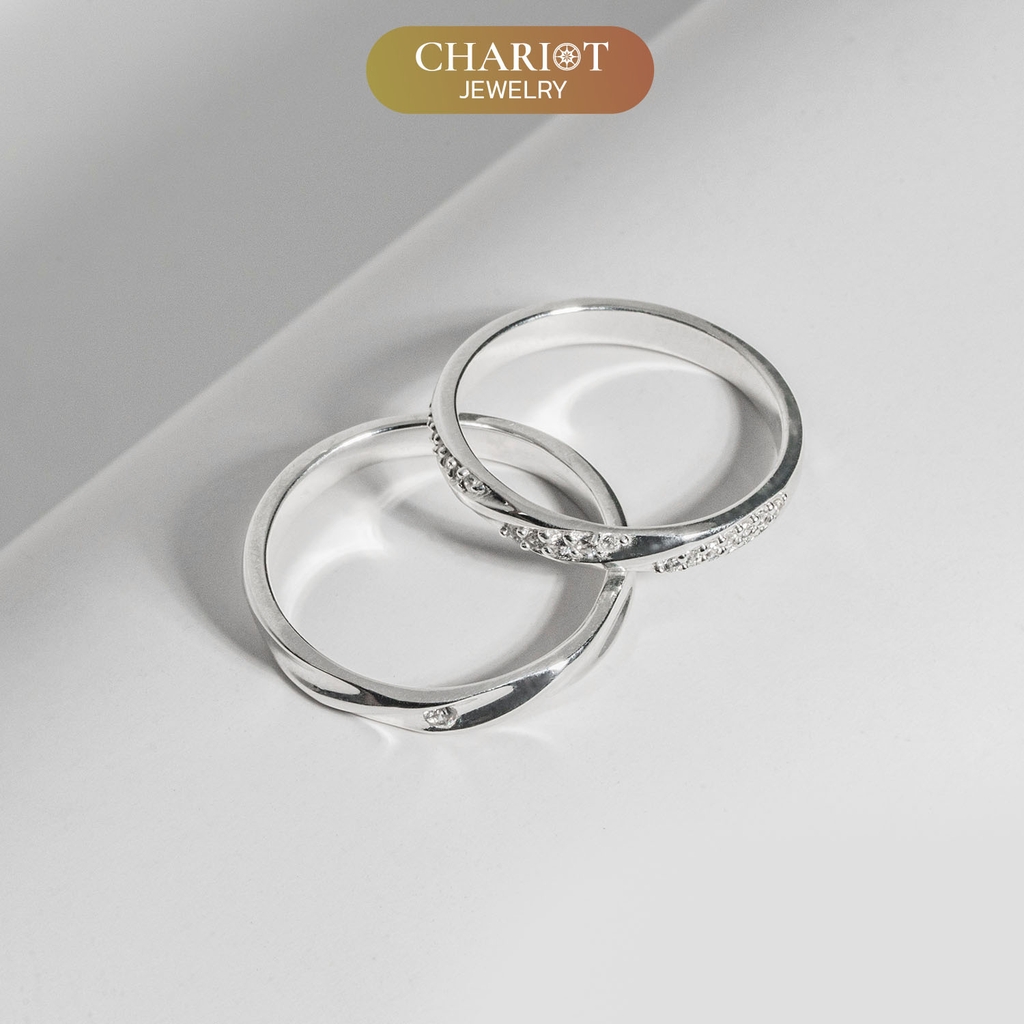 Nhẫn đôi bạc S925 nam nữ NCJ102 Fateful Union, nhẫn couple bạc, quà tặng Valentine ý nghĩa dành tặng bạn gái, ChariotJewelry