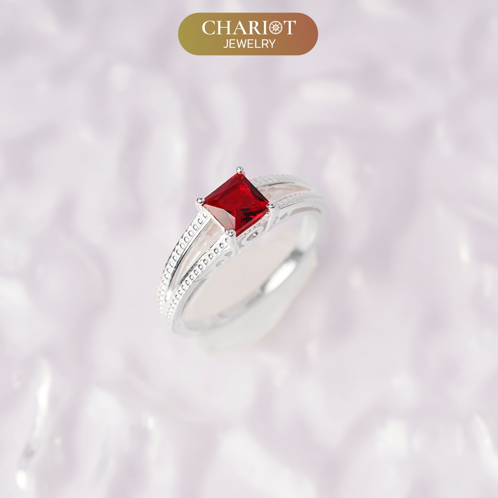 Nhẫn Bạc NCJ61 Round Stone ChariotJewelry