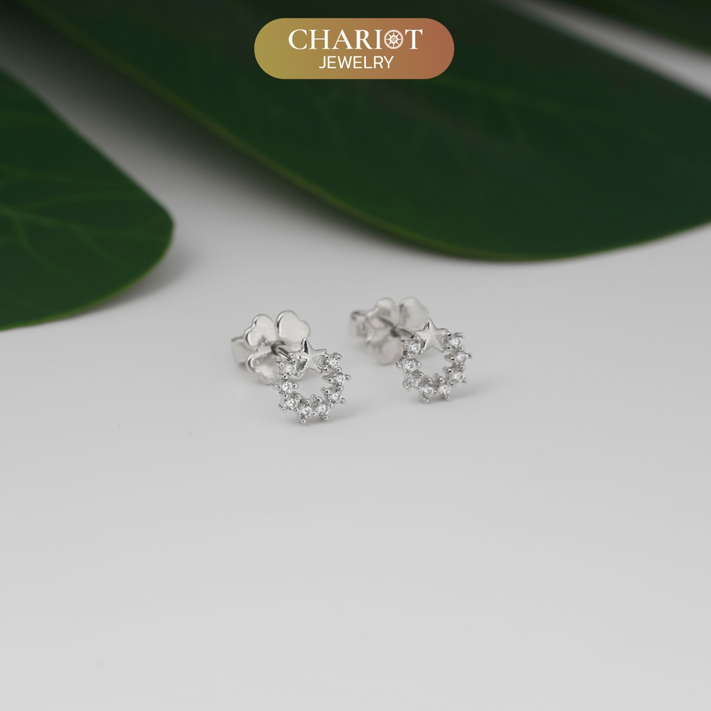 Khuyên tai bạc ECJ74 ngôi sao hy vọng lấp lánh Chariot Jewelry