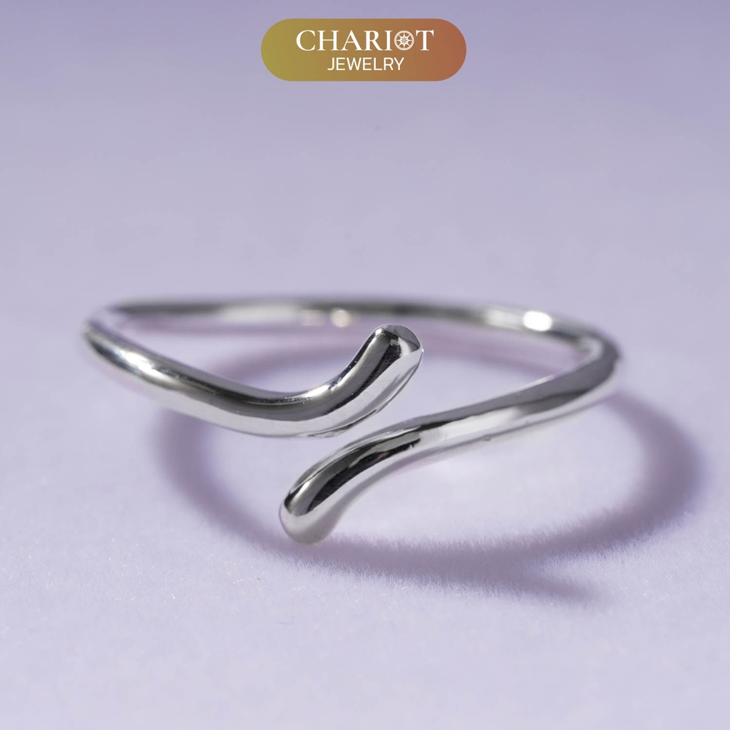 Nhẫn bạc NCJ18 Xoắn Hở Đơn Giản Chariot Jewelry