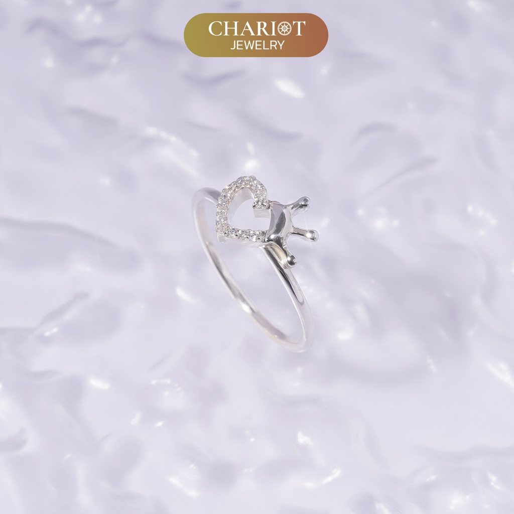Nhẫn bạc NCJ51 Bông tuyết trắng ChariotJewelry