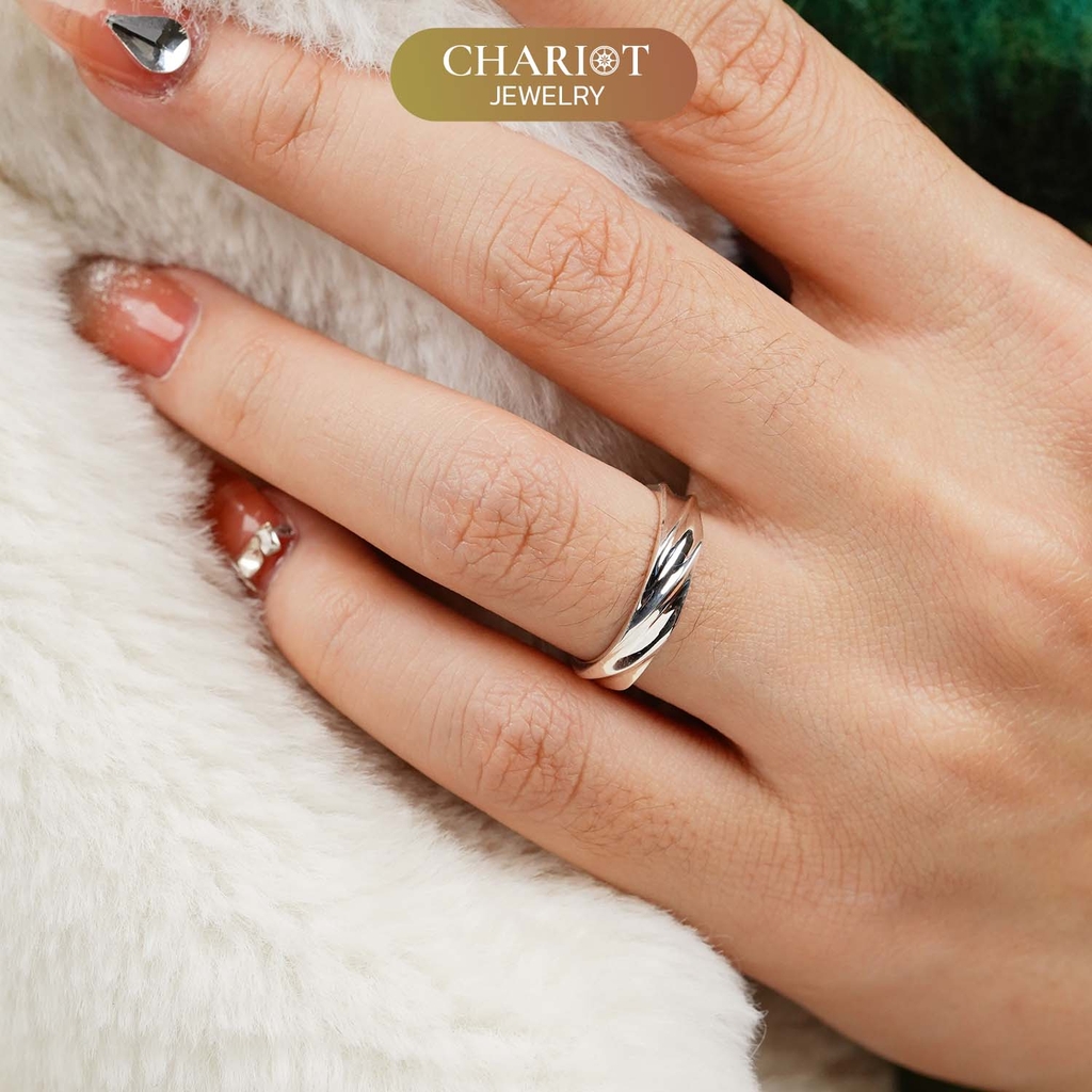 Nhẫn Bạc NCJ19 Lượn Sóng Vintage Chariot Jewelry