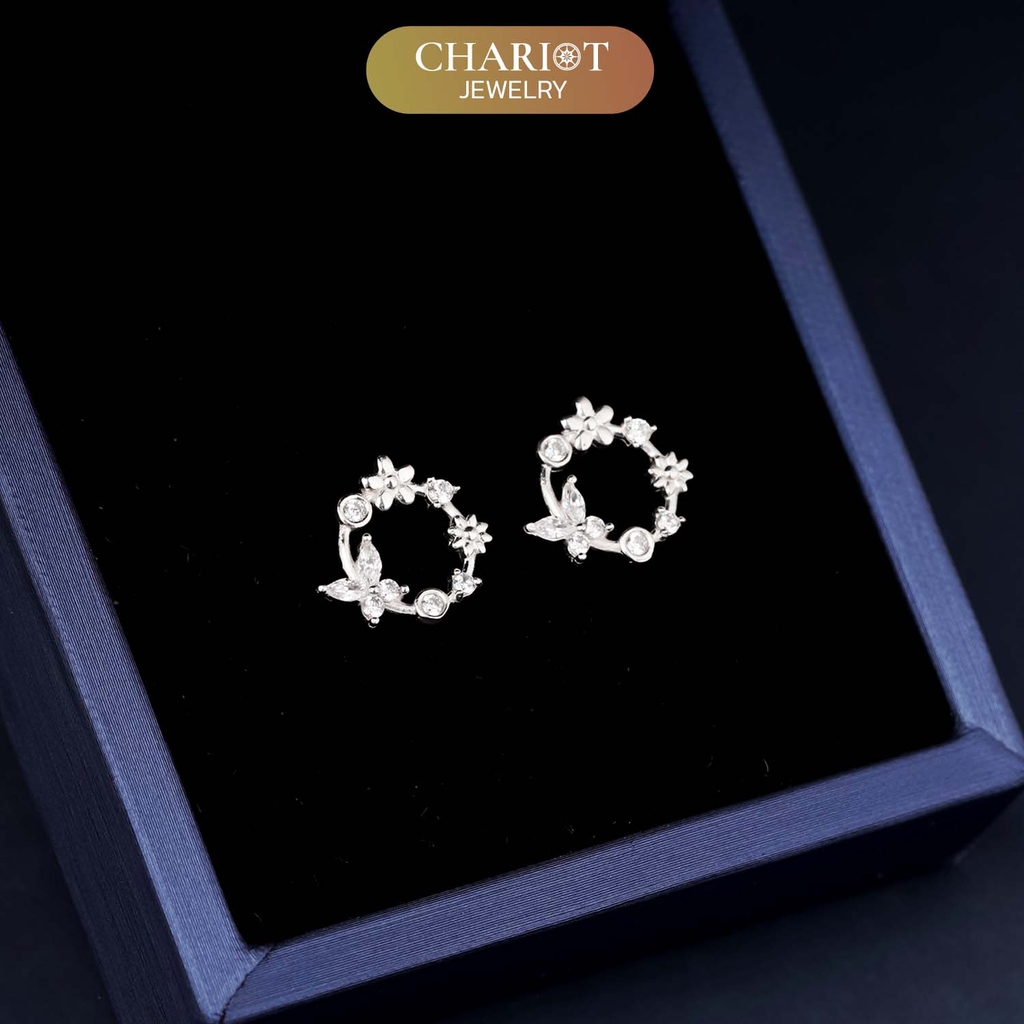 Khuyên tai bạc ECJ41 Vernalagnia s925 ChariotJewelry