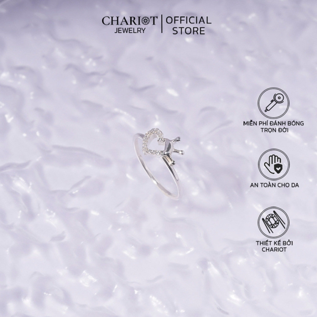 Nhẫn bạc NCJ55 S925 Minimalist Tiny Heart, quà tặng 8-3 ý nghĩa dành cho bạn gái, Chariot Jewelry