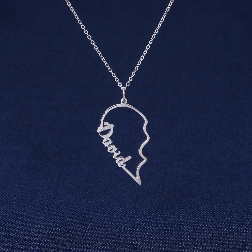 Dây chuyền DCJ84 mảnh ghép trái tim mang tên người yêu bạc 925 ChariotJewelry
