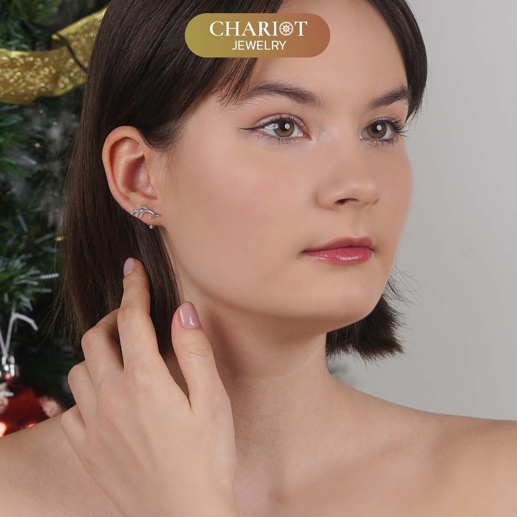 Khuyên tai ECJ118 Reindeer Giáng sinh ChariotJewelry