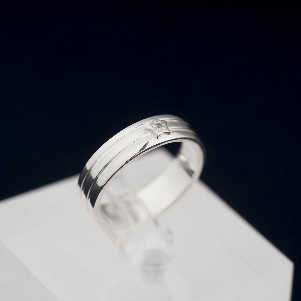 Nhẫn đôi bạc S925 nam nữ NCJ117 Stellar, nhẫn couple bạc, quà tặng 8-3 ý nghĩa dành tặng bạn gái, ChariotJewelry