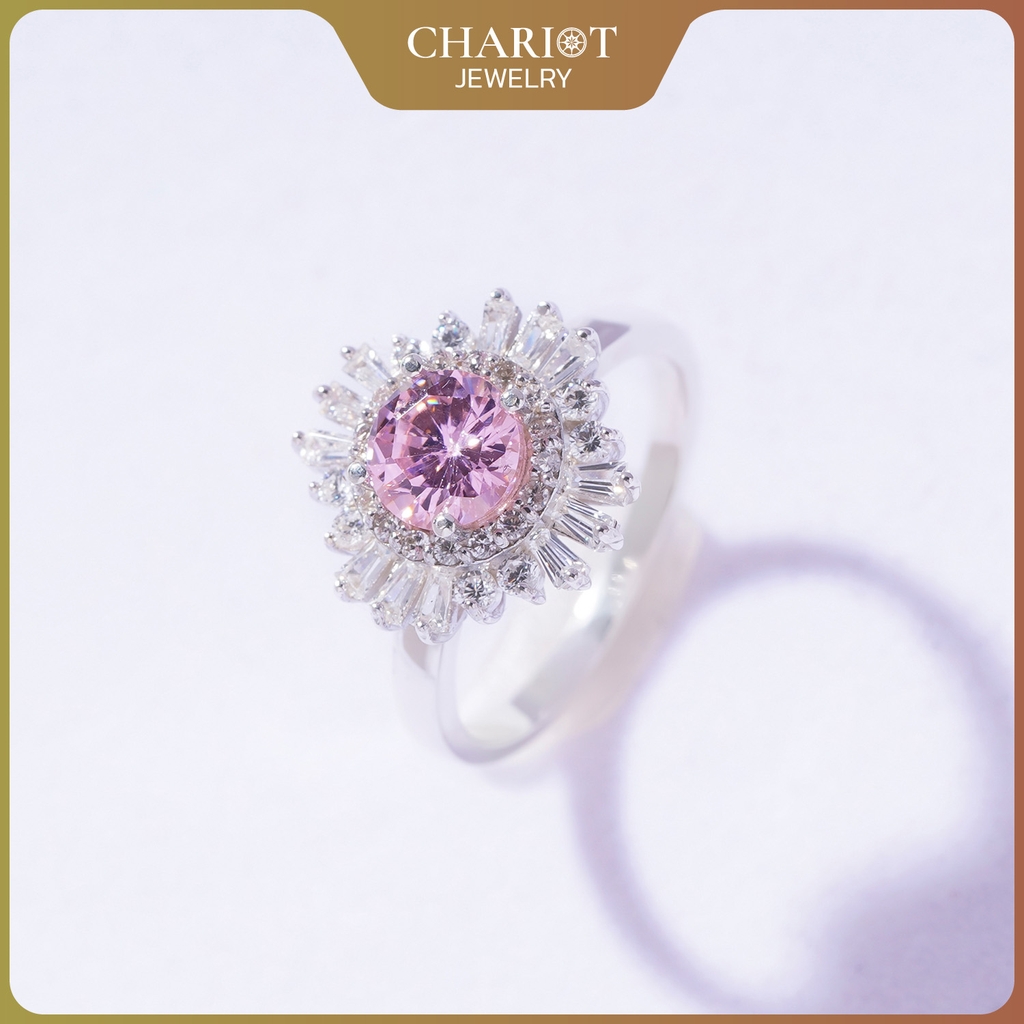 Nhẫn bạc NCJ52 Ánh hào quang ChariotJewelry