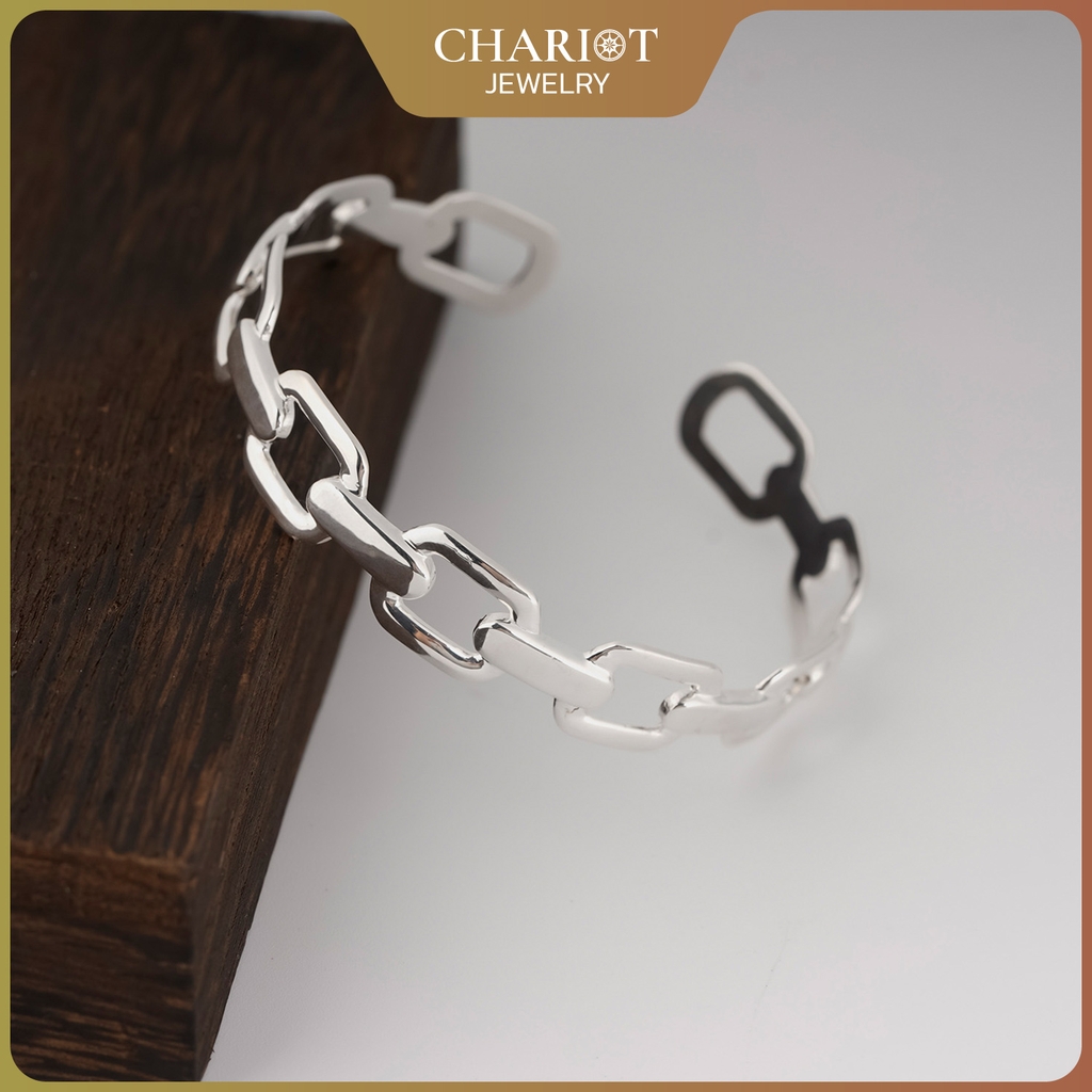 Lắc tay BCJ13 họa tiết dây xích hiện đại Chariot Jewelry
