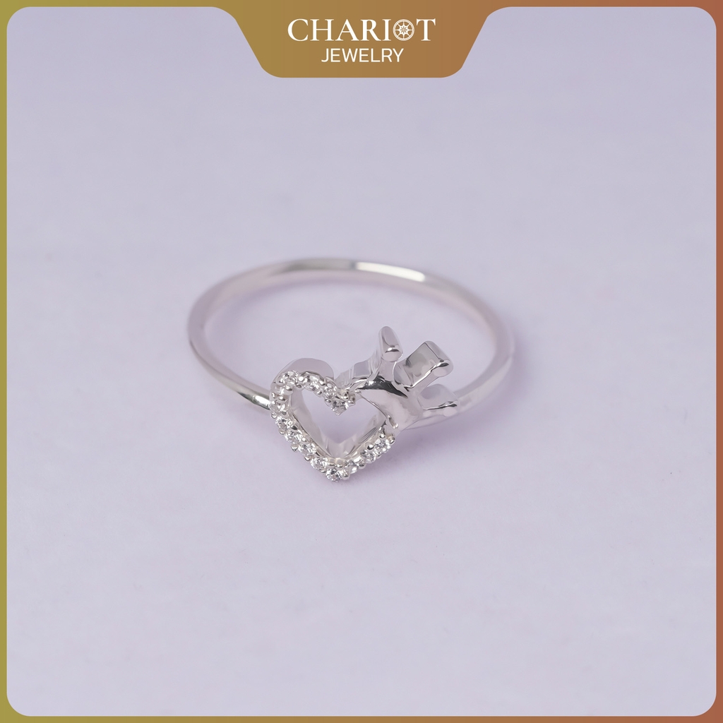 Nhẫn bạc NCJ55 S925 Minimalist Tiny Heart, quà tặng 8-3 ý nghĩa dành cho bạn gái, Chariot Jewelry