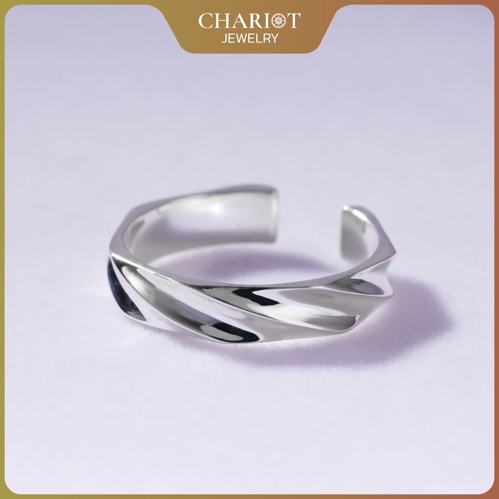 Nhẫn Bạc NCJ19 Lượn Sóng Vintage Chariot Jewelry