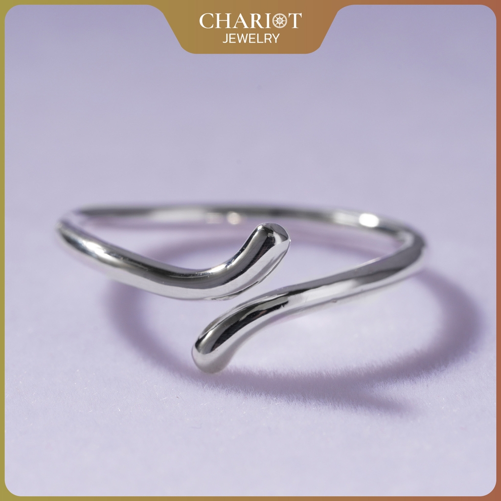 Nhẫn bạc NCJ18 Xoắn Hở Đơn Giản Chariot Jewelry