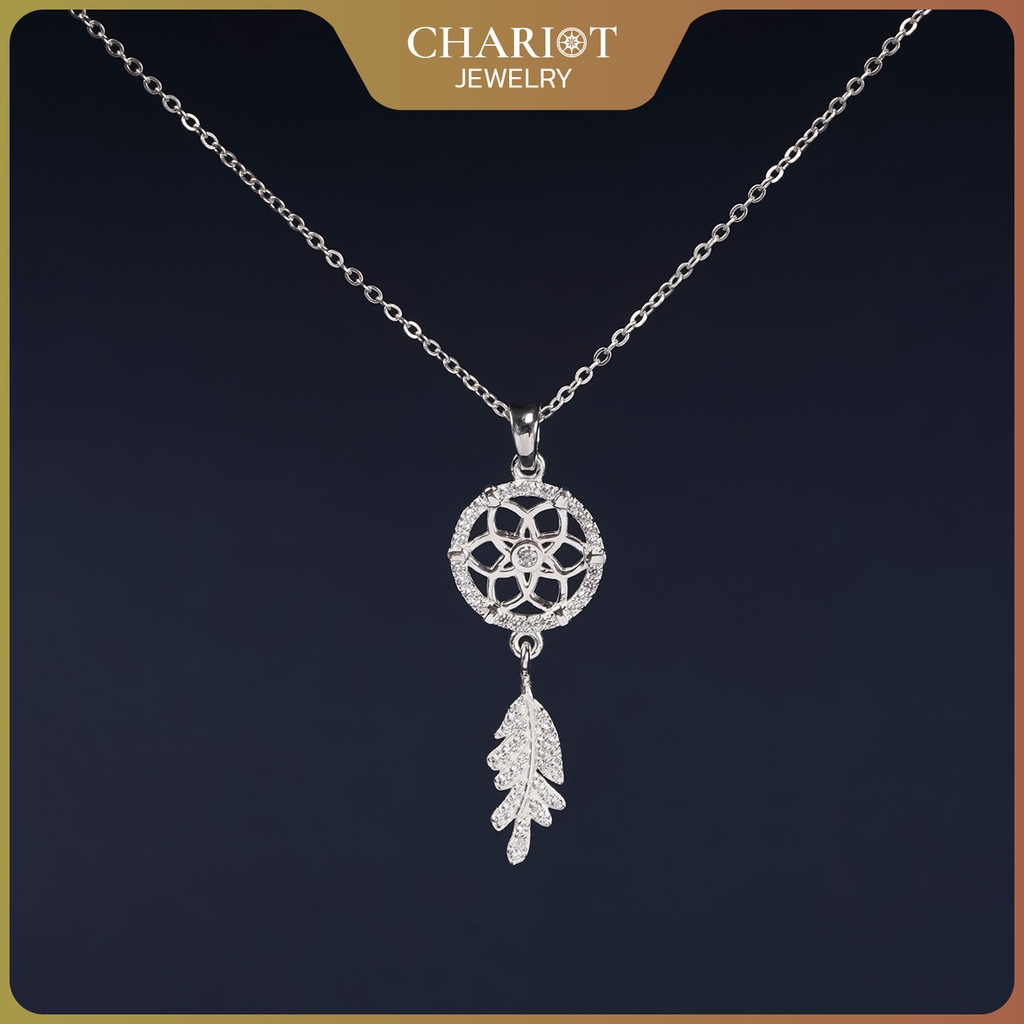 Dây chuyền DCJ202 Dreamcatcher, lá bùa may mắn và bình yên, ChariotJewelry