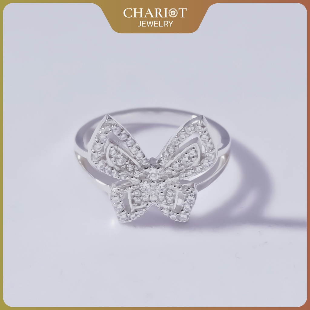 Nhẫn bạc NCJ53 Hồ Điệp đá ChariotJewelry