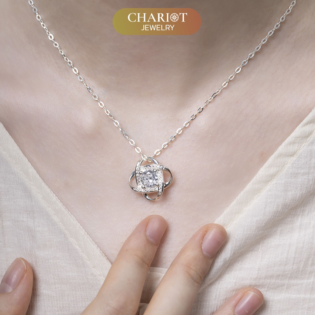 Dây chuyền bạc DCJ02 Love Knot s925 quà tặng sinh nhật ý nghĩa dành cho bạn gái ChariotJewelry