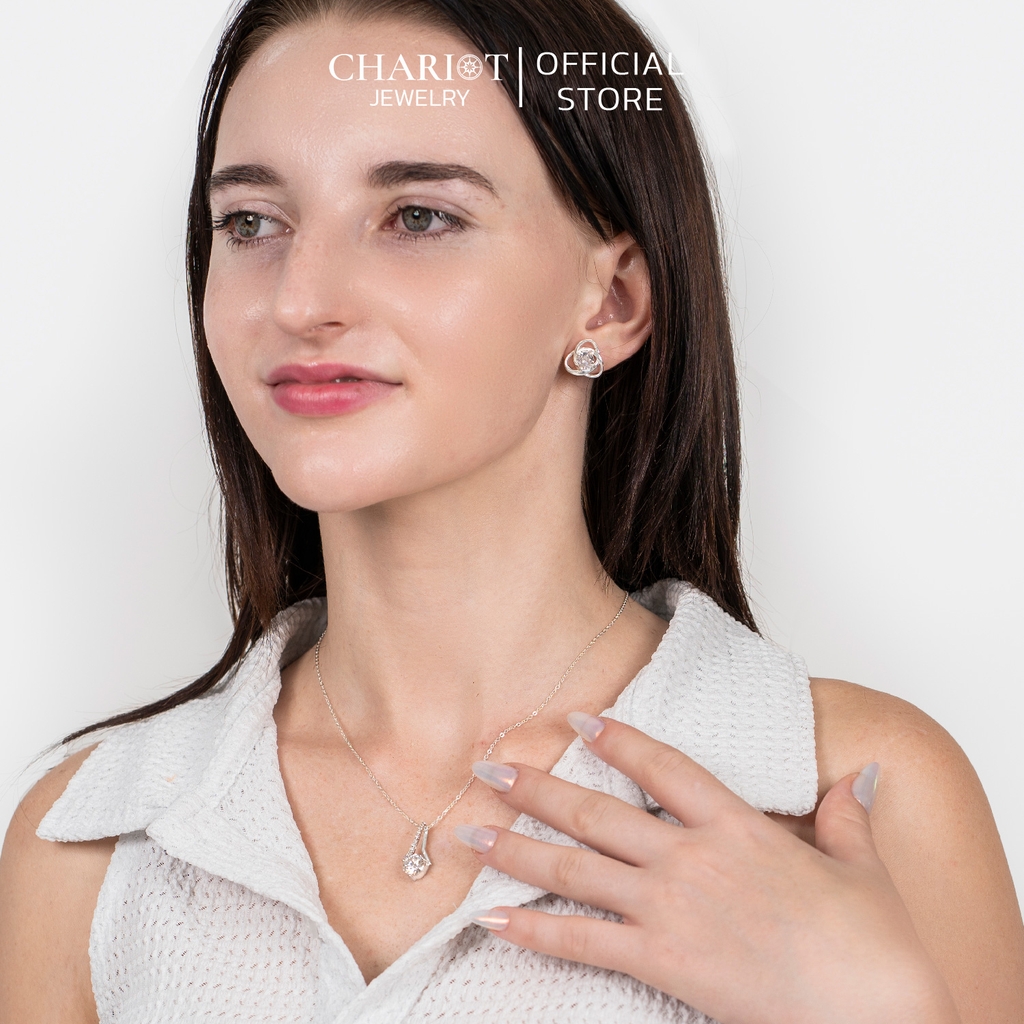 Dây chuyền bạc s925 DCJ03 giọt nước sang trọng nữ tính, ChariotJewelry