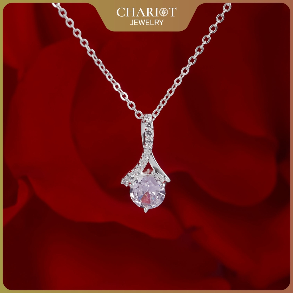 Dây chuyền bạc DCJ03 s925 giọt nước sang trọng nữ tính, quà tặng Valentine, ChariotJewelry