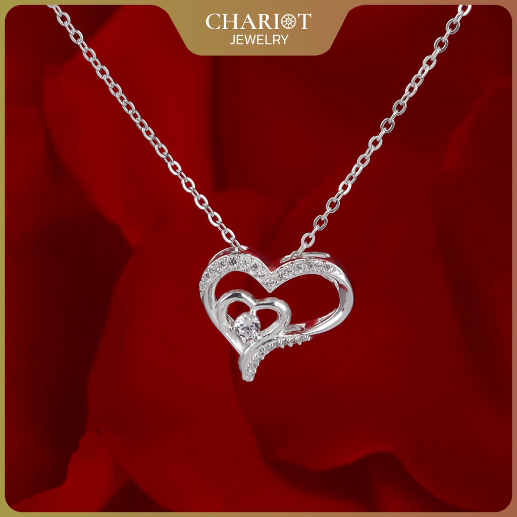 Dây chuyền DCJ06 S925 Dancing Heart, trái tim quyến rũ, quà tặng Valentine ý nghĩa, ChariotJewelry
