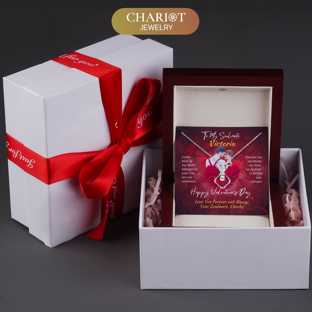 Dây chuyền bạc DCJ11 S925 Upside Down Heart, quà tặng Valentine ý nghĩa, Chariot Jewelry