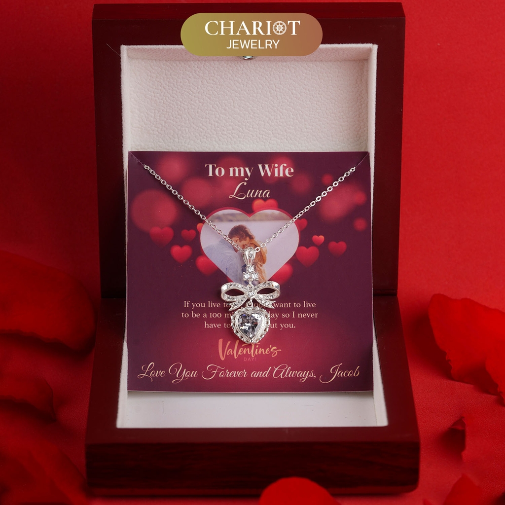 Bản sao của Dây chuyền DCJ04 bạc s925 Eternal Love sang trọng, thanh lịch, quà tặng 8-3 ý nghĩa, ChariotJewelry