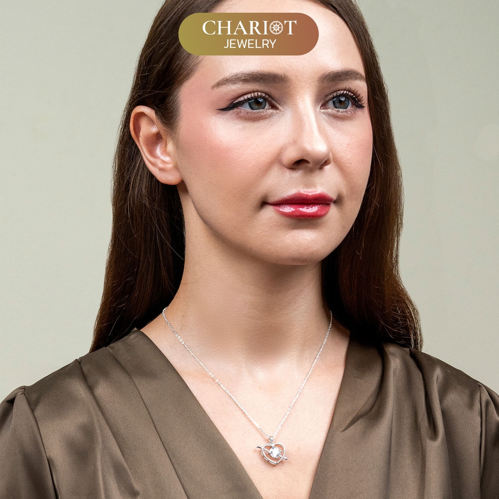 Dây chuyền bạc DCJ10 trái tim thần tiên S925 ChariotJewelry