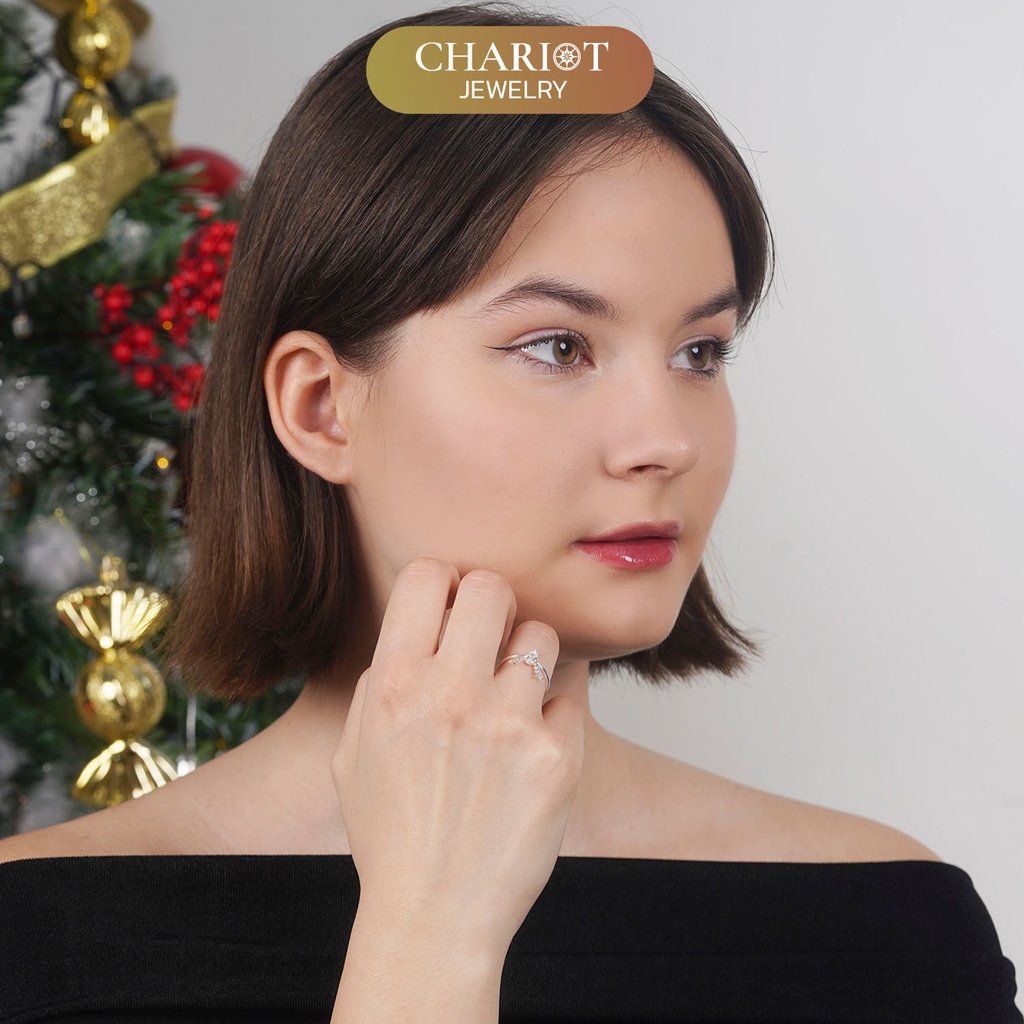 Nhẫn bạc  s925 NCJ159 sừng hươu dễ thương ChariotJewelry