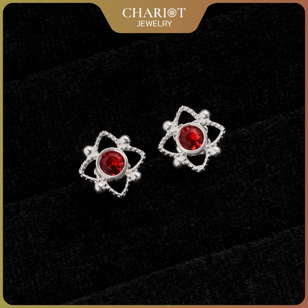 Khuyên tai bạc ECJ40 Hiemal s925 ChariotJewelry