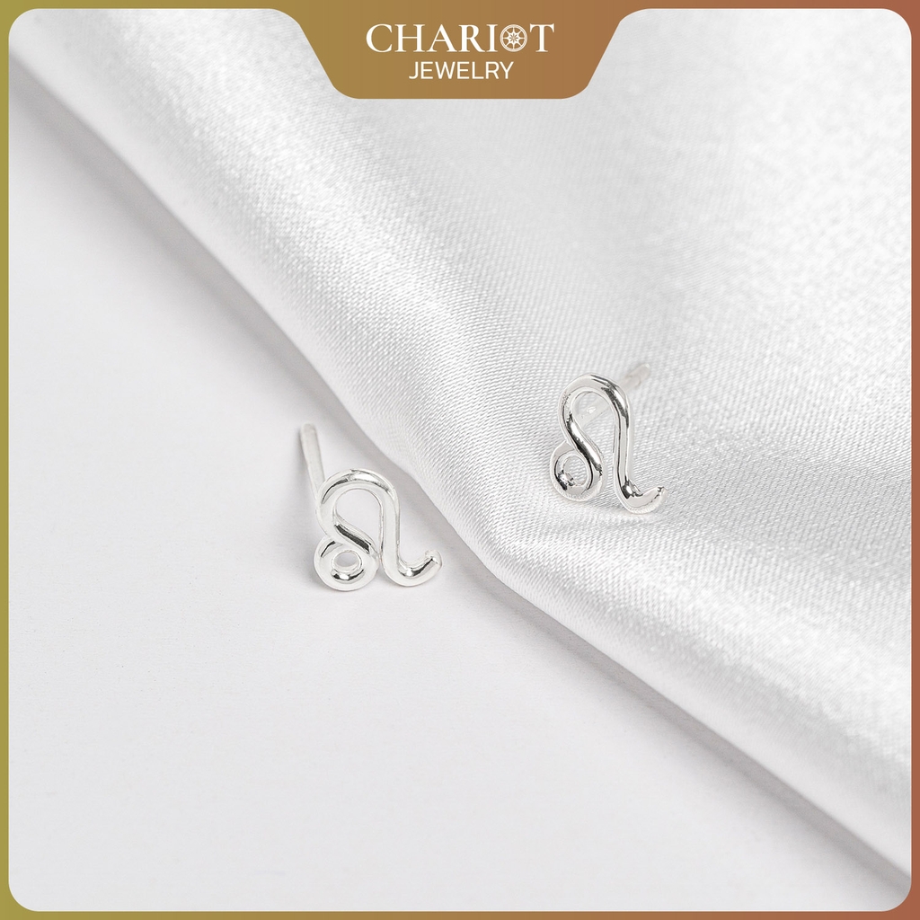 Khuyên tai bạc ECJ53 dấu ấn cung hoàng đạo ChariotJewelry