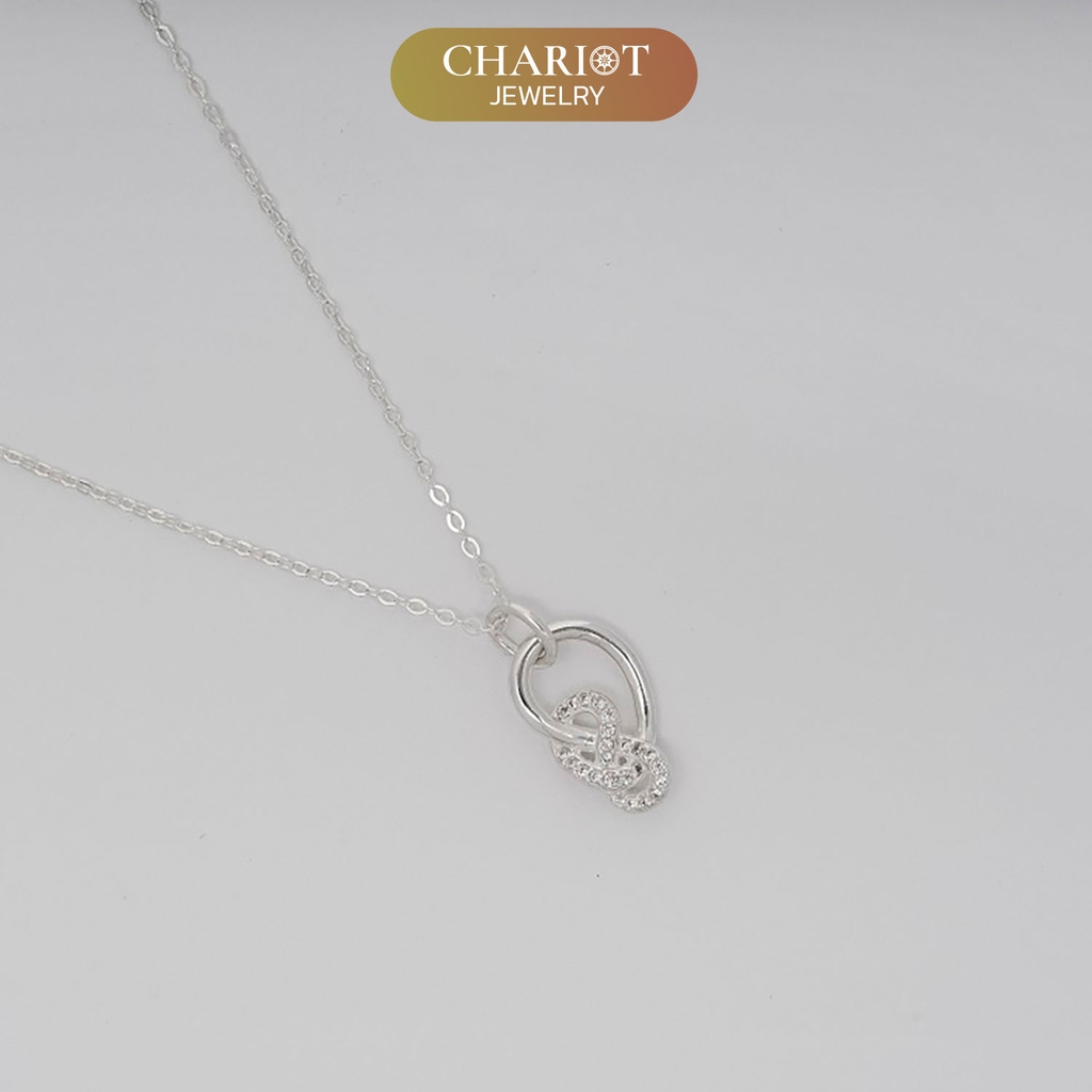 Dây chuyền bạc DCJ18 Tình yêu vĩnh cửu s925 ChariotJewelry