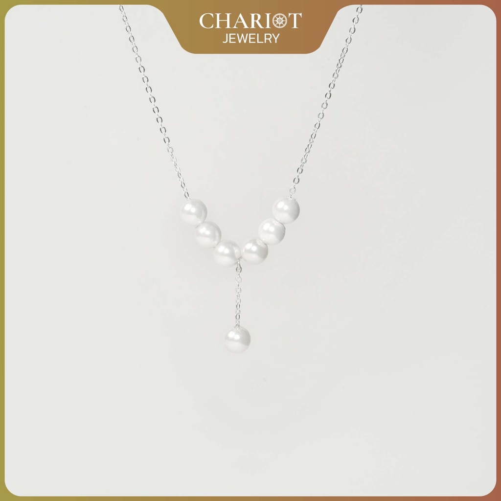 Dây chuyền DCJ81 ngọc trai thanh lịch dịu dàng bạc 925 ChariotJewelry