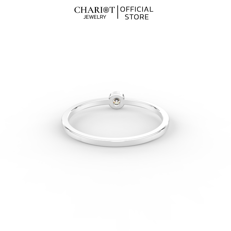 Nhẫn Bạc NCJ30 Mặt Trăng Đính Đá Chariot Jewelry