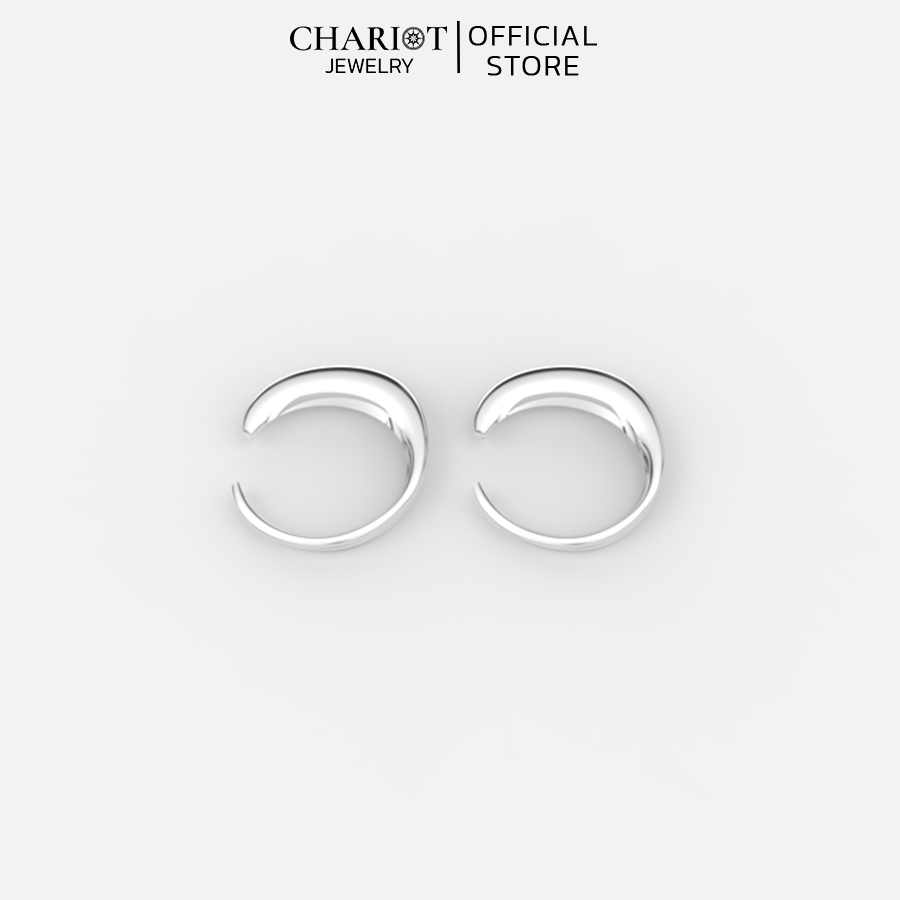 Khuyên Tai Bạc EJC48 Hình Chữ C Chariot Jewelry
