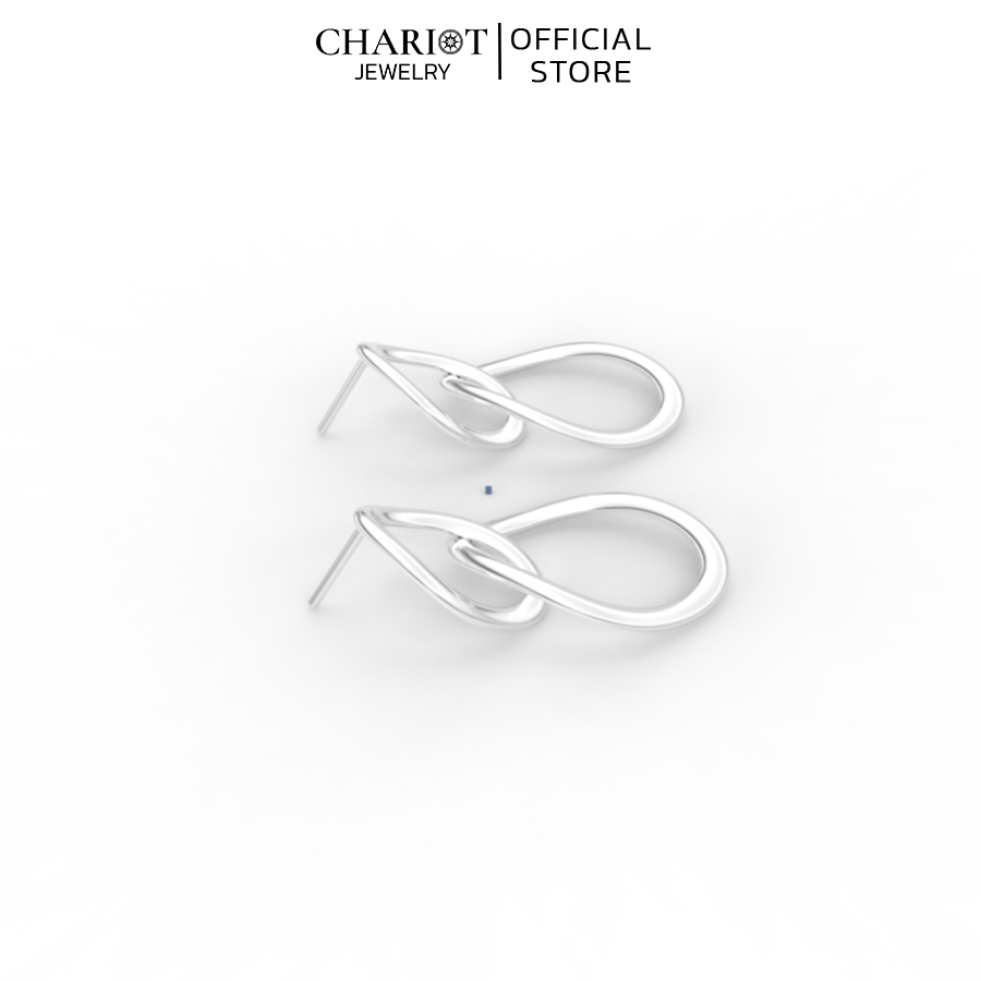 Khuyên Tai Bạc EJC57 Hình Khối Chariot Jewelry
