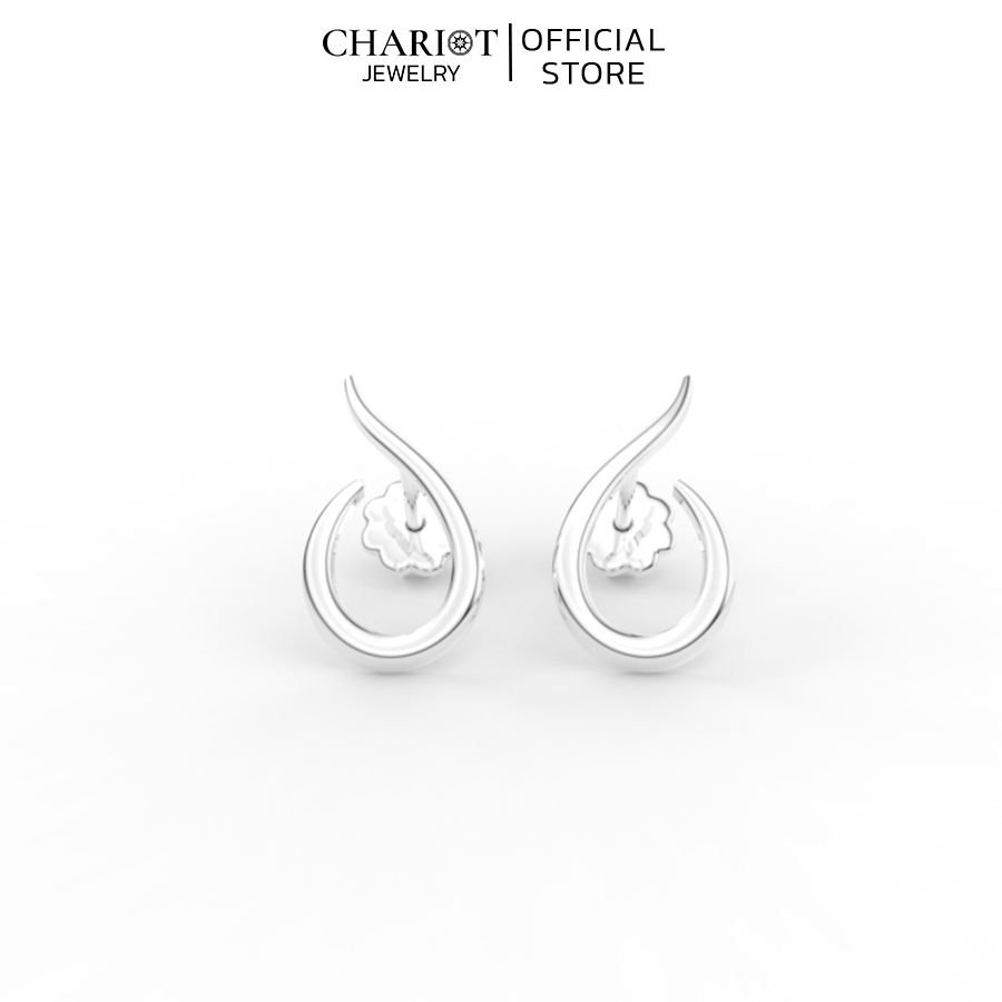 Khuyên Tai Bạc ECJ58 Teardrop Chariot Jewelry