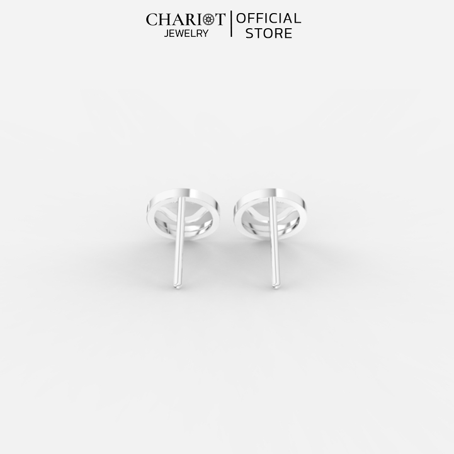 Khuyên Tai Bạc EJC63 Mặt Cười Chariot Jewelry