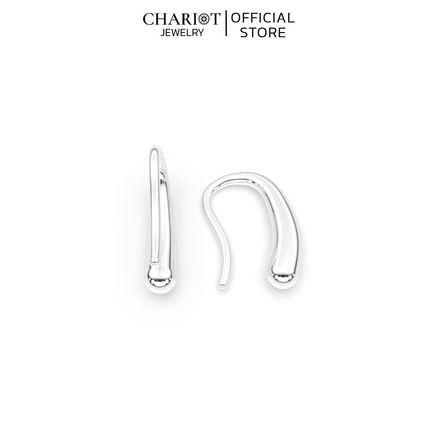 Khuyên Tai Bạc ECJ74 Hình Giọt Nước Chariot Jewelry
