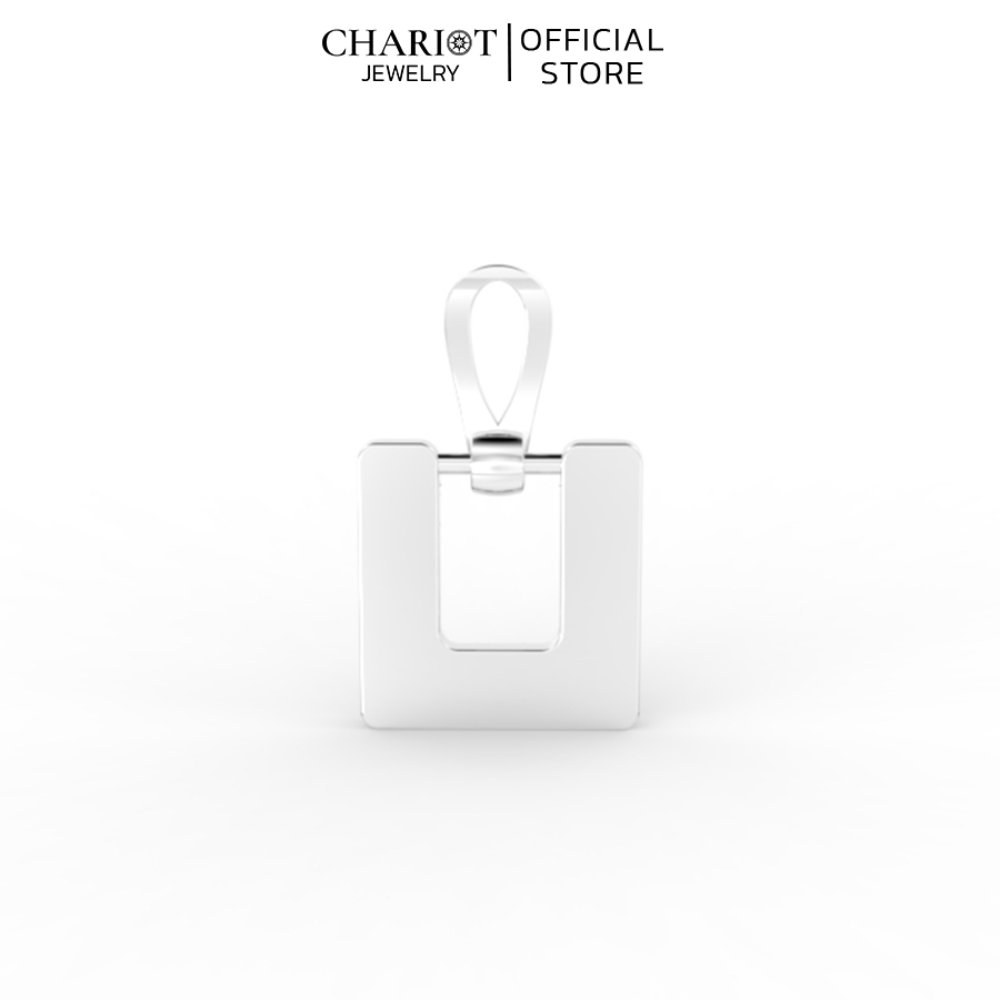 Khuyên Tai Bạc ECJ76 Hình Vuông Đính Đá Chariot Jewelry