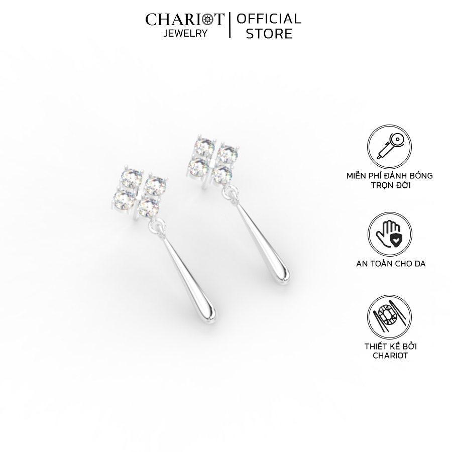 Khuyên Tai Bạc ECJ85 Summit Glory Chariot Jewelry