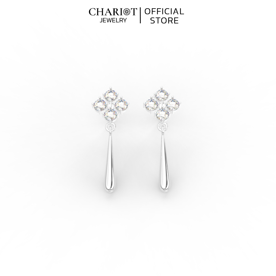 Khuyên Tai Bạc ECJ85 Summit Glory Chariot Jewelry