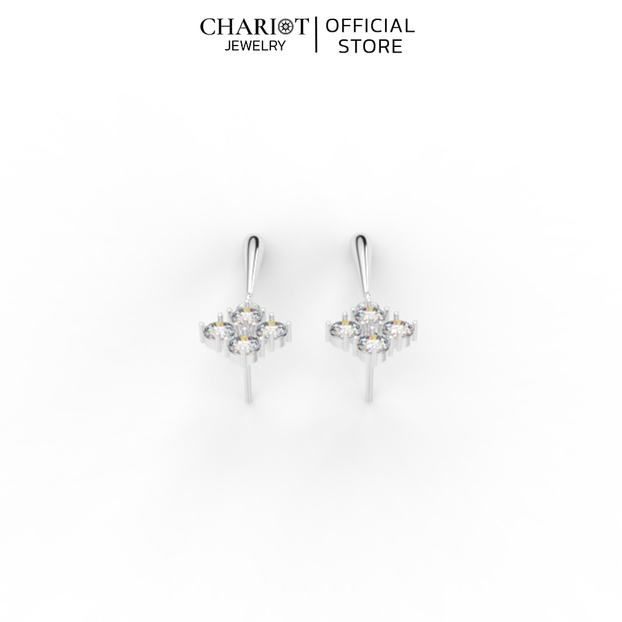 Khuyên Tai Bạc ECJ85 Summit Glory Chariot Jewelry