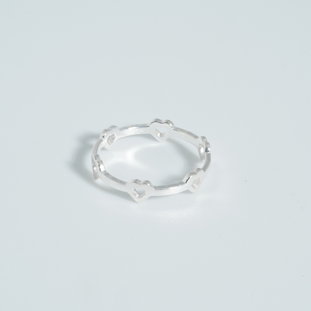 Nhẫn bạc S925 NCJ88 trái tim cách điệu, quà tặng Valentine ý nghĩa dành tặng bạn gái, Chariot Jewelry