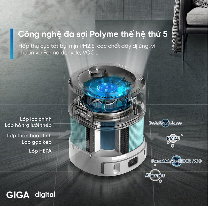 Robot Lọc Không Khí Ecovacs Airbot Andy Pro - Bản Quốc Tế