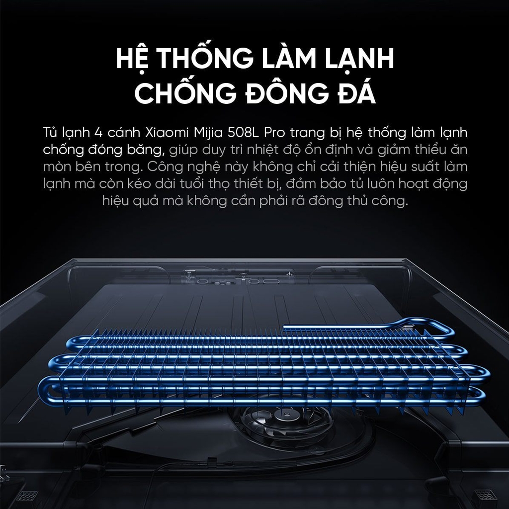 Tủ Lạnh Xiaomi Mijia 508L Pro BCD-508WTGBI 4 Cánh – Đá Pha Lê