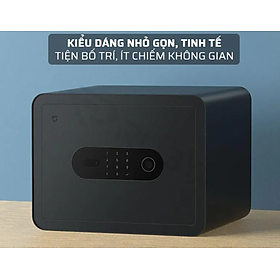 Két Sắt Vân Tay Thông Minh Xiaomi Mijia 6 Chế Độ Mở Khóa, Áp Dụng Công Nghệ Cao Báo Động Kết Nối App Thông Minh - Hàng Chính Hãng