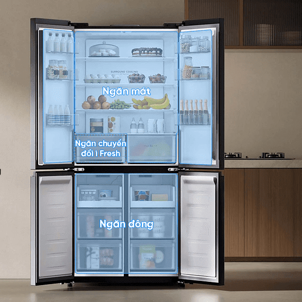 Tủ Lạnh Xiaomi Mijia Cross Door 510L – Bản Quốc Tế