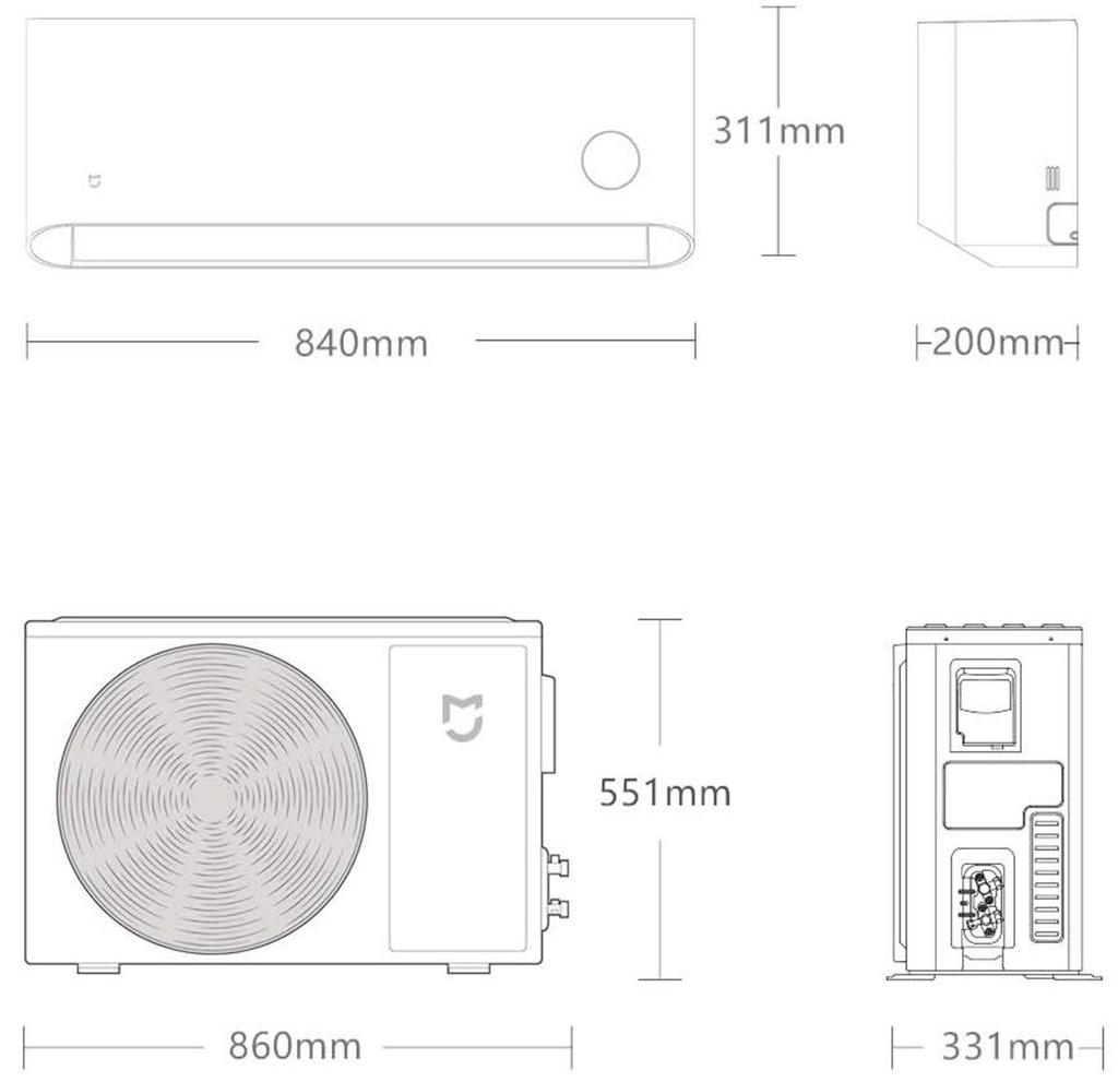 Điều Hòa Xiaomi BWK KFR-35GW/BPC-BL1 1.5HP Inverter, 2 Chiều 12000 BTU