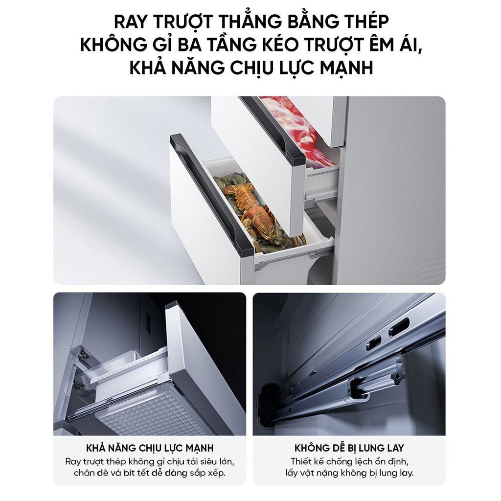 Tủ Lạnh Xiaomi Mijia 508L Kiểu Pháp Màu Trắng Model 2025