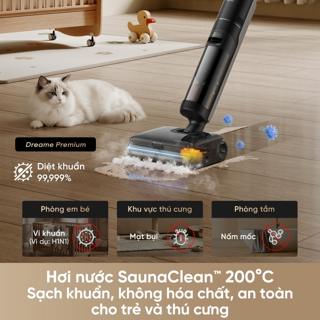 Máy Hút Bụi Lau Nhà Dreame H15 Pro Heat - Bản Quốc Tế