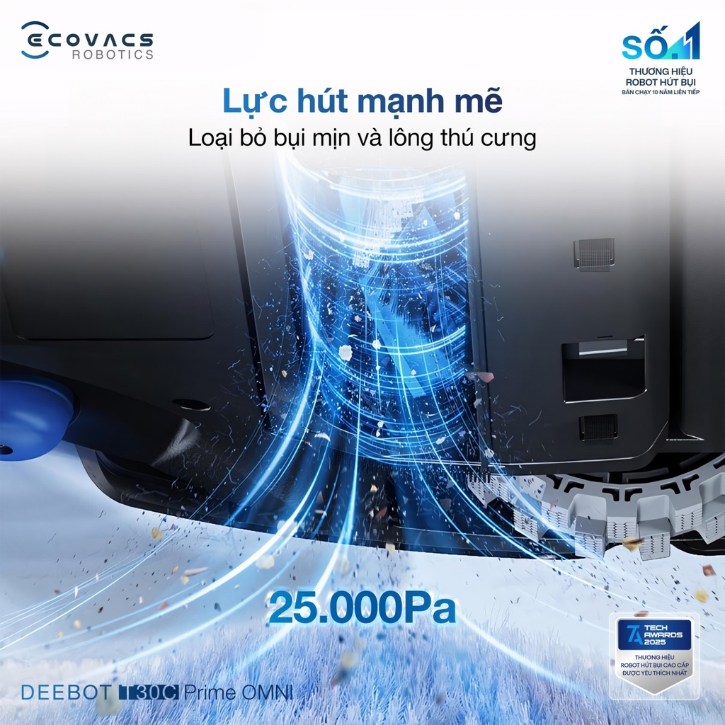 Robot Hút Bụi Lau Nhà Ecovacs Deebot T30C Prime Omni – Bản Quốc Tế